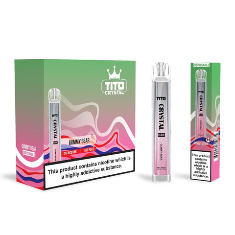 Tito Crystal 600 Disposable Vape Pod Box of 10 - Vapeshopdistro