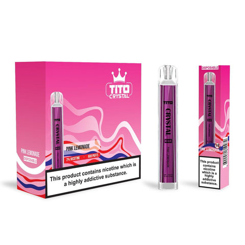 Tito Crystal 600 Disposable Vape Pod Box of 10 - Vapeshopdistro