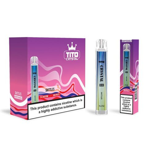 Tito Crystal 600 Disposable Vape Pod Box of 10 - Vapeshopdistro