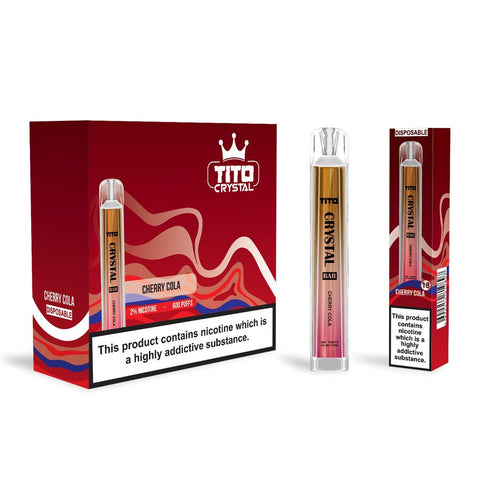 Tito Crystal 600 Disposable Vape Pod Box of 10 - Vapeshopdistro