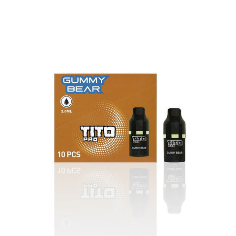 Tito Pro Replacement Disposable Vape Pods Box of 10 - Vapeshopdistro