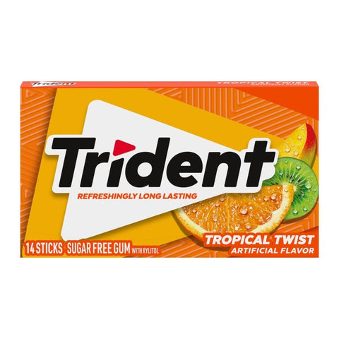 Trident Gum Tropical Twist 14pc - Vapeshopdistro