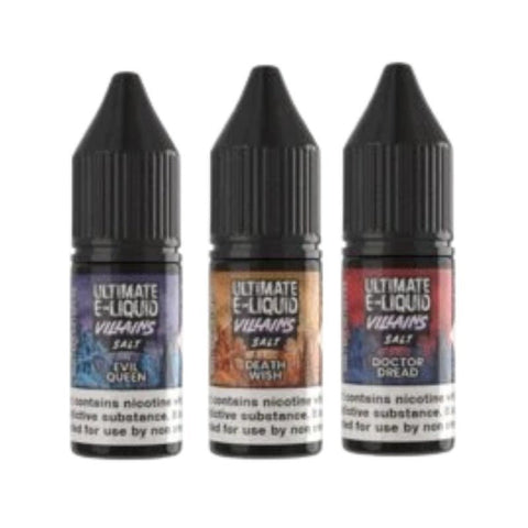 Ultimate E-Liquid Villains 10ML Nic Salt (Pack of 10) - Vapeshopdistro