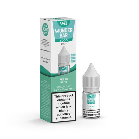 Wundar Bar 6000 Nic Salt 10ml - Box of 10 - Vapeshopdistro